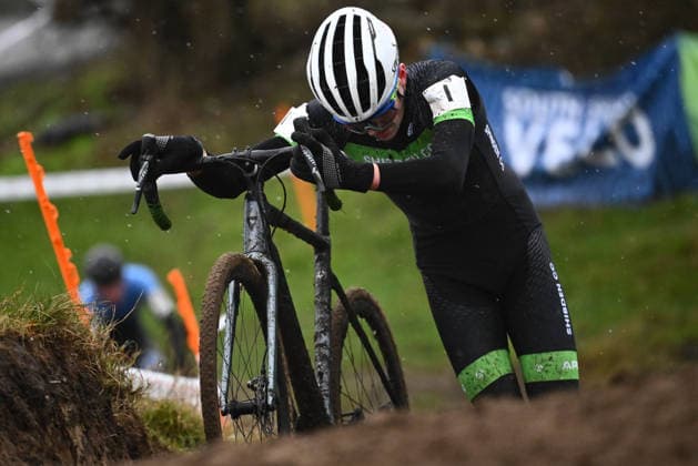 2026 Lloyds National Cyclo-cross Championships Picture by Olly Hassell SWpix.com - 11 01 2026 - Cycling - 2026 Lloyds National Cyclo-Cross Championships - Junior Open, Gypsies Green, South Shields, England, Luke Trafford (Shibden Cycling Club) Copyright: x xSWpix.comx(t axPhotographyxHubxLtd)xOllyxHassell SWpix.comx SWP-3159-0280