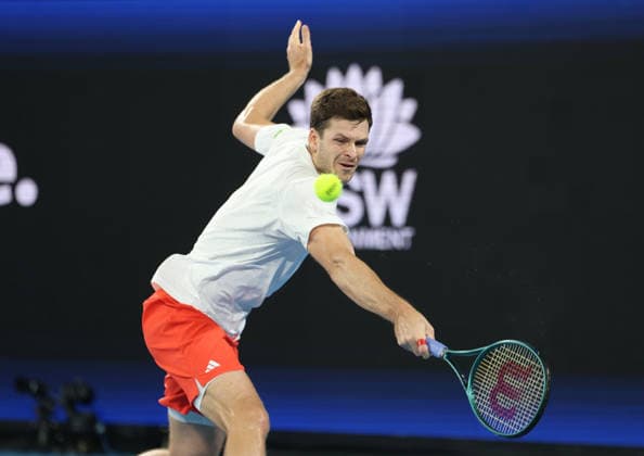 January 11, 2026, Sydney, New South Wales, Australia: HUBERT HURKACZ of Poland during the match against.S. Wawrinka of Switzerland in the final United Cup at Ken Rosewall Arena, Sydney, Australia. Sydney Australia - ZUMAc278 20260111_zsp_c278_024 Copyright: xMarcinxCholewinskix