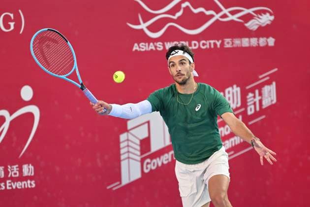Hong Kong Tennis Open(ATP250) - Day 8 Lorenzo Musetti, an Italian tennis player, during a match at the Hong Kong Tennis Open(ATP250) on January 11, 2026 in Hong Kong. (Photo by Kobe Li Nexpher Images) Hong Kong