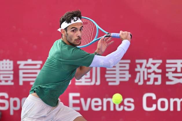 Hong Kong Tennis Open(ATP250) - Day 8 Lorenzo Musetti, an Italian tennis player, during a match at the Hong Kong Tennis Open(ATP250) on January 11, 2026 in Hong Kong. (Photo by Kobe Li Nexpher Images) Hong Kong