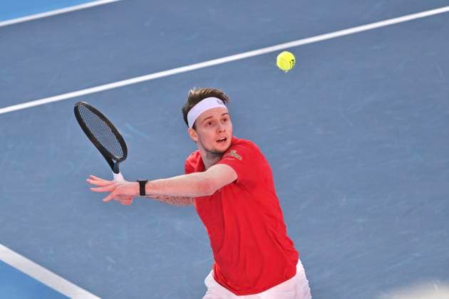 Hong Kong Tennis Open(ATP250) - Day 8 Alexander Bublik, a Kazakhstan tennis player, during a match at the Hong Kong Tennis Open(ATP250) on January 11, 2026 in Hong Kong. (Photo by Kobe Li Nexpher Images) Hong Kong