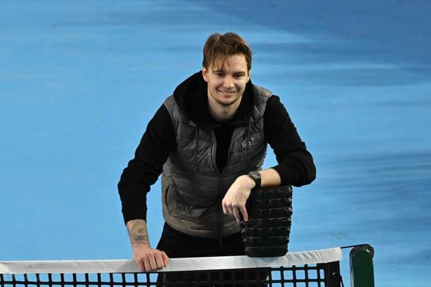 Alexander Bublik Get Hong Kong Tennis Open(ATP250) Champion Alexander Bublik, a Kazakhstan tennis player, posing photo with the championship trophy of Hong Kong Tennis Open(ATP250) after the match on January 11, 2026 in Hong Kong. (Photo by Kobe Li Nexpher Images) Hong Kong