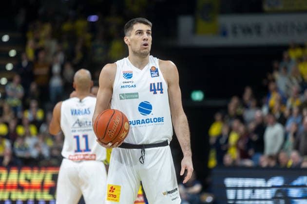 Oldenburg, Lower Saxony, DEU, 10 01 2026, Jure Planinic Syntainics MBC EWE Baskets Oldenburg vs Syntainics MBC Basketball 1 Basketball Bundesliga Season 2025 2026, Matchday 15, Grosse EWE Arena EWE Baskets Oldenburg vs Syntainics MBC www.andreas-burmann.de