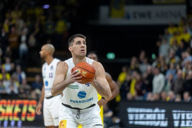 Oldenburg, Lower Saxony, DEU, 10 01 2026, Jure Planinic Syntainics MBC EWE Baskets Oldenburg vs Syntainics MBC Basketball 1 Basketball Bundesliga Season 2025 2026, Matchday 15, Grosse EWE Arena EWE Baskets Oldenburg vs Syntainics MBC www.andreas-burmann.de