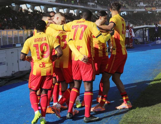 January 11, 2026, Lecce, Italia: US Lecce s Nikola Stulic celebrates with his teammates after scoring a goal during the Italian Serie A soccer match US Lecce vs Parma Calcio at the Via del Mare stadium in Lecce, Italy, 11 January 2026. ANSA ABBONDANZA SCURO LEZZI Serie A - Lecce- Parma  - ZUMAa110 20260111_zaf_a110_003 Copyright: xAbbondanzaxScuroxLezzix
