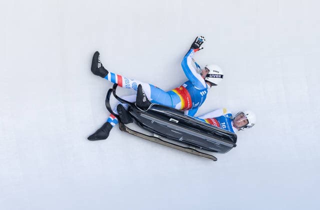 picture: Christian Bosman, Bruno Mick (SVK) 11.01.2026 luge 5. FIL Eberspächer Luge World Cup, VELTINS Ice Arena Winterberg, Nordrhein-Westfalen, Germany (GER) Men™s Doubles photographer: FIL Michael Kristen *** picture Christian Bosman, Bruno Mick SVK 11 01 2026 luge 5 FIL Eberspächer Luge World Cup, VELTINS Ice Arena Winterberg, Nordrhein Westfalen, Germany GER Men™s Doubles photographer FIL Michael Kristen
