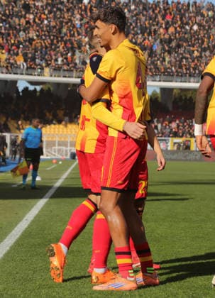 January 11, 2026, Lecce, Italia: US Lecce s Nikola Stulic (L) celebrates with his teammate Tiago Gabriel (R) after scoring a goal during the Italian Serie A soccer match US Lecce vs Parma Calcio at the Via del Mare stadium in Lecce, Italy, 11 January 2026. ANSA ABBONDANZA SCURO LEZZI Serie A - Lecce- Parma  - ZUMAa110 20260111_zaf_a110_006 Copyright: xAbbondanzaxScuroxLezzix