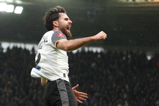 Ben Brereton Diaz of Derby County scores a goal and celebrates 1-0. Derby County v Leeds United, Emirates FA Cup, Third Round, Football, Pride Park, Derby, UK - 11 Jan 2026Derby Pride Park United Kingdom EDITORIAL USE ONLY No use with unauthorised audio, video, data, fixture lists, club league logos or live services. Online in-match use limited to 120 images, no video emulation. No use in betting, games or single club league player publications. Copyright: xRyanxBrowne Shutterstockx 16246331x