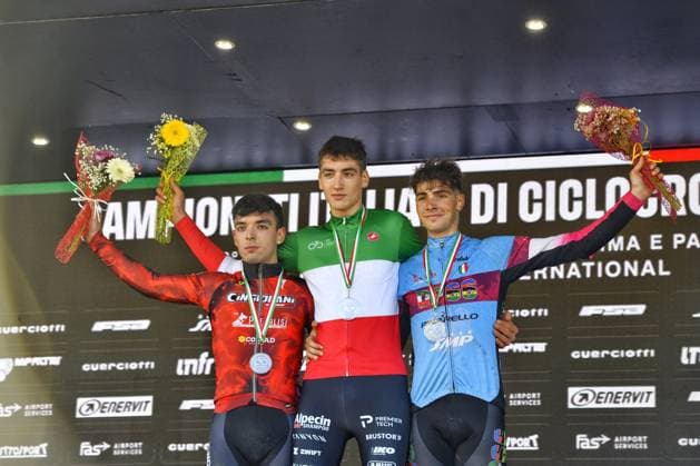 CICLISMO - Ciclocross - Campionati Italiani Ciclocross The podium U23 man during Campionati Italiani Ciclocross, Cyclocross race in Brugherio, Italy, January 11 2026 Brugherio Italy  Copyright: xIPAxSport ABACAx