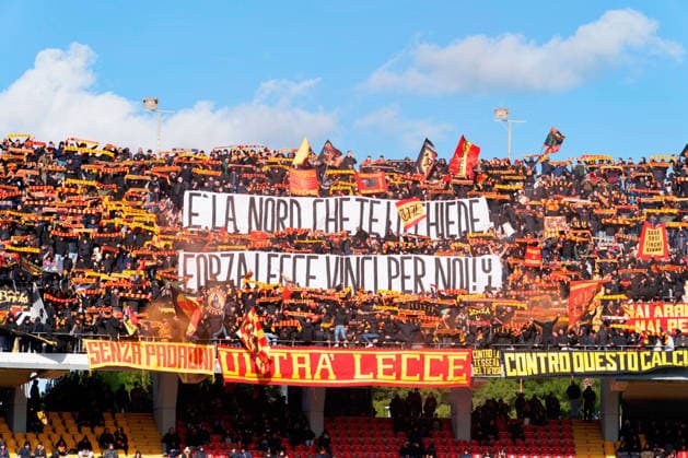 CALCIO - Serie A - US Lecce vs Parma Calcio Supporters of US Lecce during US Lecce vs Parma Calcio, Italian soccer Serie A match in Lecce, Italy, January 11 2026 Lecce Italy  Copyright: xIPAxSport ABACAx