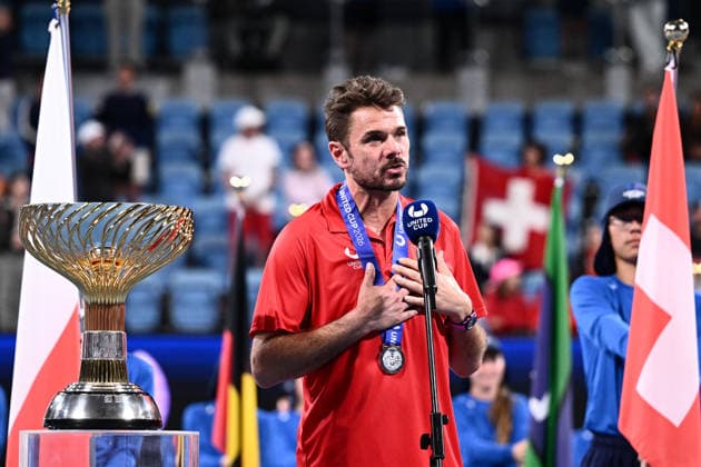 TENNIS UNITED CUP SYDNEY, Team Switzerland captain Stan Wawrinka speaks after finishining runner up in the 2026 United Cup final between Poland and Switzerland at Ken Rosewall Arena in Sydney, Sunday, January 11, 2026. ( NO ARCHIVING, EDITORIAL USE ONLY SYDNEY NEW SOUTH WALES AUSTRALIA  Copyright: xDANxHIMBRECHTSx 20260112131975893957