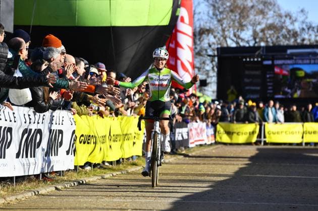 Sara Casasola (ITA CRELAN-CORENDON) during Campionati Italiani Ciclocross, Cyclocross race in Brugherio, Italy, January 11 2026  Copyright: xDavidexVaninetti IPAxSportx xipa-agency.netx xx IPA_69932541 IPA_Agency_IPA69932541