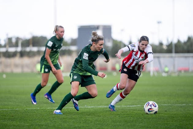 Football, Women, Test match, VfL Wolfsburg - PSV Eindhoven
