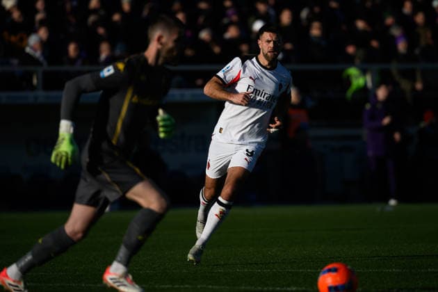 Fußball, Italien, AC Florenz - AC Mailand Niclas Fullkrug of AC Milan in action during the Serie A football match between ACF Fiorentina and AC Milan at Artemio Franchi stadium in Florence (Italy), January 11, 2026. andreaxstaccioli