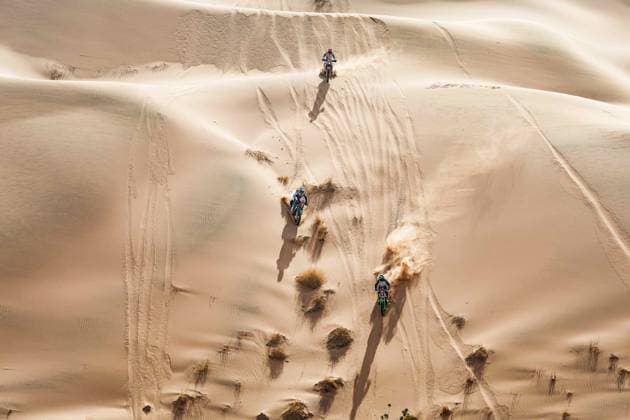 DAKAR 2026 - STAGE 7 36 PABISKA David (cze), SP Moto Bohemia Racing, KTM, Rallye 2, FIM W2RC, 93 INTERNO Tiziano (ita), Rally POV, Honda, Rallye 2, FIM W2RC, action during the Stage 7 of the Dakar 2026, on January 11, 2026 between Riyadh and Wadi Ad-Dawasir, Saudi Arabia - Wadi Ad-DawasirSaudi Arabia  Copyright: xFLORENTxGOODENx