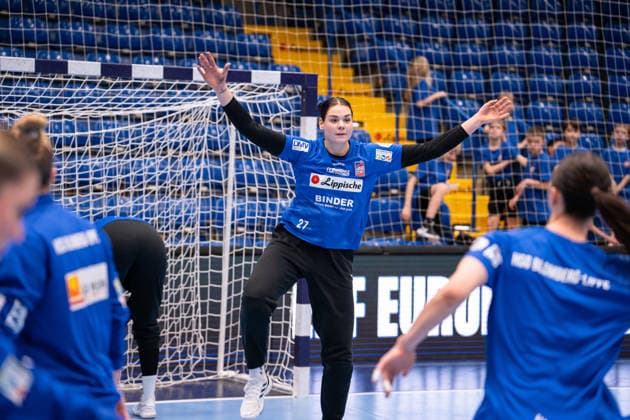 HSG Blomberg Lippe GER vs Chambray Touraine Handball FRA , Handball, EHF European League Women, Group Phase, 11 1 2026, Season 2025 2026, Lemgo Lara Lepschi HSG Blomberg Lippe, 27 at Aufwaermen Lemgo Phoenix Contact Arena Germany
