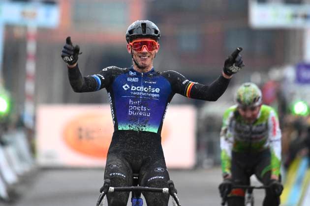 Belgian Championships 2026 Beringen BERINGEN, BELGIUM - JANUARY 11 : Nys Thibau wins, second place for Verstrynge Emiel during the Beringen Belgian Championships 2026 a cyclocross race for Men Elite on January 11, 2026 in Beringen, Belgium, 11 01 2026 ( Beringen Belgium  Copyright: xVincentxKalutx