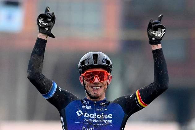 Belgian Championships 2026 Beringen BERINGEN, BELGIUM - JANUARY 11 : Nys Thibau wins during the Beringen Belgian Championships 2026 a cyclocross race for Men Elite on January 11, 2026 in Beringen, Belgium, 11 01 2026 ( Beringen Belgium  Copyright: xVincentxKalutx