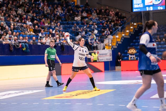 HSG Blomberg Lippe GER vs Chambray Touraine Handball FRA , Handball, EHF European League Women, Group Phase, 11 1 2026, Season 2025 2026, Lemgo Carin Stroemberg Chambray Touraine Handball, 06 at the match setup Lemgo Phoenix Contact Arena Germany