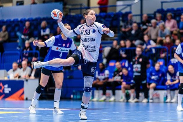 Jovana Stoiljkovic Chambray Touraine Handball, 33 on 7-meter throw GER, HSG Blomberg Lippe GER vs Chambray Touraine Handball FRA , Handball, EHF European League Women, Group Phase, 11 01 2026 GER, HSG Blomberg Lippe GER vs Chambray Touraine Handball FRA , Handball, EHF European League Women, Group Phase, 11 01 2026 Lemgo Copyright: xEibner-Pressefoto JanxRollingerx EP_JSK