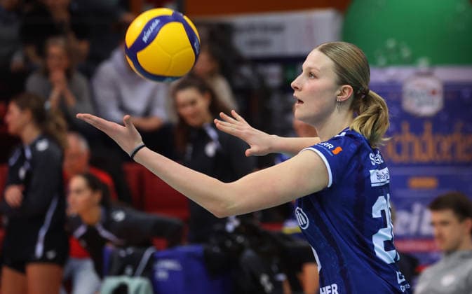 Stuttgart , Volleyball Bundesliga Allianz MTV Stuttgart vs ETV Hamburger Volksbank Volleys , Marie Steinhilber Stuttgart