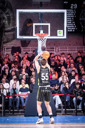 Barmer 2 Basketball Bundesliga ProA Rheinstars Koeln vs BBC Bayreuth, 11 01 26 Cologne, 11 01 26 Lenny Liedtke BBC Bayreuth, 55, SF at the free throw before halftime during the Barmer 2 Basketball Bundesliga ProA Rheinstars Koeln vs BBC Bayreuth game at Motor World in Cologne Copyright: xBEAUTIFULxSPORTS AxelxKohringx