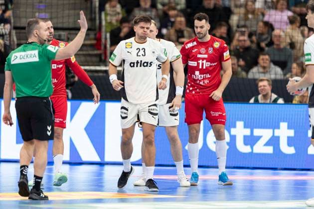 Men s Handball International Germany vs Croatia, 11 01 2026 HANNOVER, GERMANY JANUARY 11 Renars Uscins 23 Germany during the match between Men s Handball International Germany vs Croatia at ZAG Arena on January 11, 2026 in Hannover, Germany Copyright: xBEAUTIFULxSPORTS KennyxBeelex