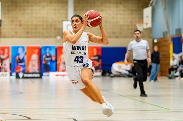 Natalie Villaflor Wings Leverkusen,No 43 in action DEU, Leverkusen, 11 01 2026 Basketball, Womens 2 Bundesliga North, Matchday 14, Wings Leverkusen Talents BonnRhöndorf