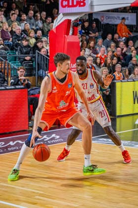 1 Basketball Bundesliga, easyCredit BBL, Season 2025 2026, Men, Main Round, 15 Matchday, 11 01 2026, RASTA Vechta Fitness First Würzburg Baskets Tibor Pleiß 22 RASTA Vechta in action Vechta RASTA Dome Lower Saxony Germany