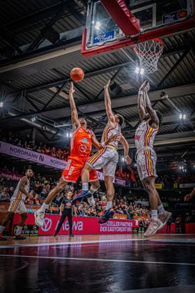 1 Basketball Bundesliga, easyCredit BBL, Season 2025 2026, Men, Main Round, 15 Matchday, 11 01 2026, RASTA Vechta Fitness First Würzburg Baskets Alonzo Verge 11 RASTA Vechta at the Korbleger Vechta RASTA Dome Niedersachsen Germany