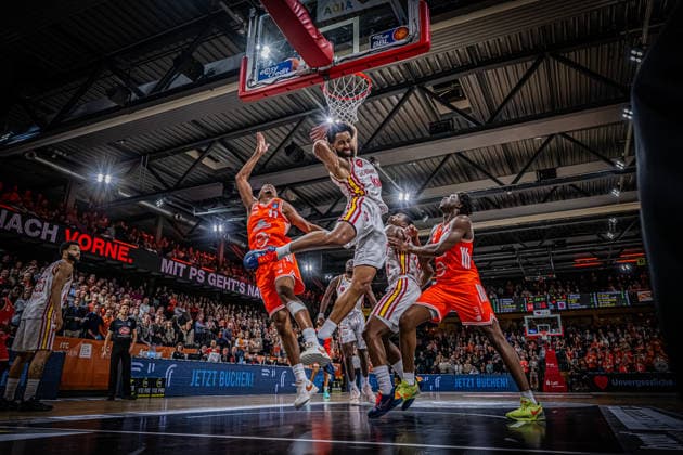 1 Basketball Bundesliga, easyCredit BBL, Season 2025 2026, Men, Main Round, 15 Matchday, 11 01 2026, RASTA Vechta Fitness First Würzburg Baskets Alonzo Verge 11 RASTA Vechta at the Korbleger Vechta RASTA Dome Niedersachsen Germany