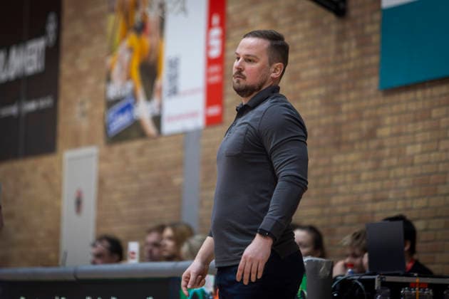 MatÄ ss RoÅ¾lapa LVA Headcoach Royals GiroLive Panthers Osnabrück 73 65 Saarlouis Royals 1 Womens Basketball Bundesliga 1DBBL Panthers vs Royals