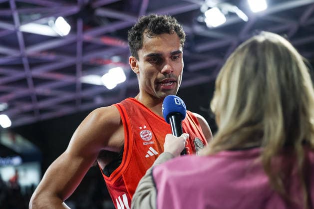 Oscar da Silva FC Bayern Basketball, 01 in post-match interview, GER, FC Bayern Basketball vs Telekom Baskets Bonn, Basketball, easycredit Basketball Bundesliga, Matchday 15, Season 2025 2026, 11 01 2026, GER, FC Bayern Basketball vs Telekom Baskets Bonn, Basketball, easycredit Basketball Bundesliga, Matchday 15, Season 2025 2026, 11 01 2026 Muenchen Copyright: xEibner-Pressefoto JennixMaulx EP_JML