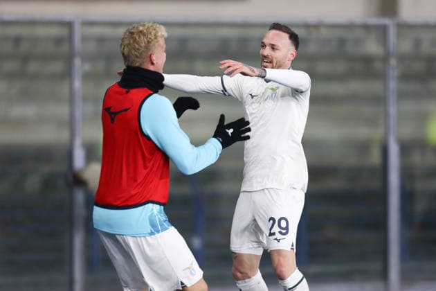 January 11, 2026, Verona, Veneto, Italy: MANUEL LAZZARI 29 of Lazio celebrates provoking an own goal by VICTOR NELSSON 15 of Hellas Verona on Matchday 20 of 38 of the Serie A 2025 26 between HELLAS VERONA and LAZIO at the Bentegodi Stadium in Verona, Italy Verona Italy - ZUMAc179 20260111_zep_c179_033 Copyright: xMickaelxChavetx
