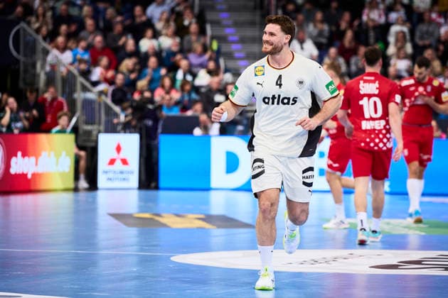 Handball men Laenderspiel Germany Croatia on 11 01 2026, goal for Germany by Johannes Golla 4 Germany Hannover ZAG arena Niedersachsen Germany