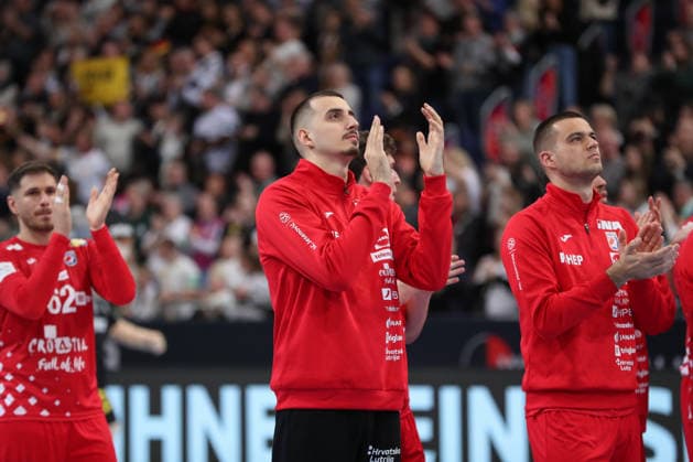 11 01 2026, xgox, handball, international match, Germany Croatia v l Croatia by Matej Mandic Croatia, 12 disappointed, looks disappointed, disappointed Hannover
