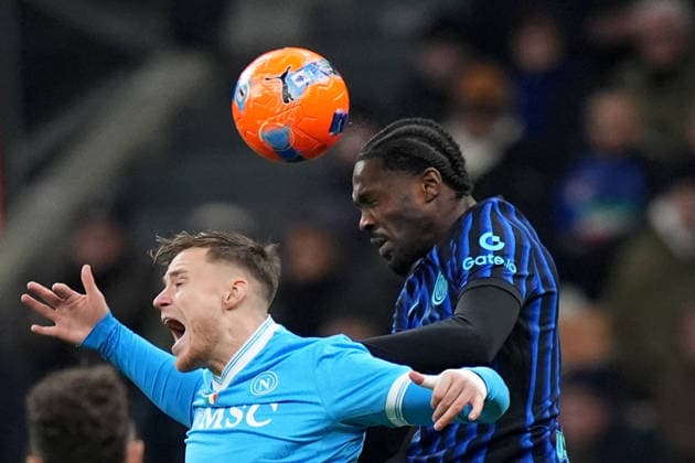 Inter Milan s Marcus Thuram during the Serie A soccer match between Inter and Napoli at the San Siro Stadium in Milan , north Italy - Sunday , January 11 , 2026. - Soccer .  Copyright: xSpada LaPressex