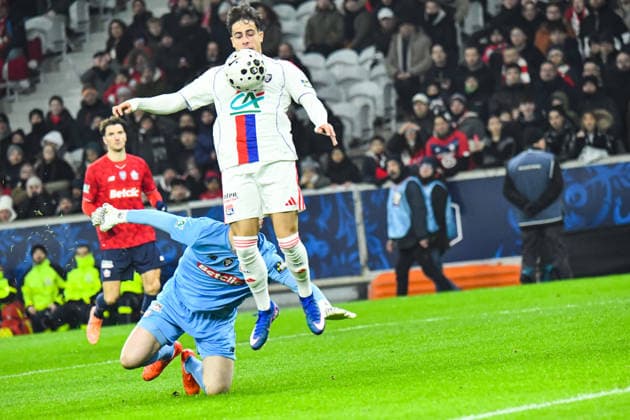 FOOTBALL : Lille OSC vs Olympique Lyonnais - Coupe de France - 16e de finale - 11 01 2026 Afonso Moreira (OL) Villeneuve d AscqFrance  Copyright: xBaptistexAutissierx