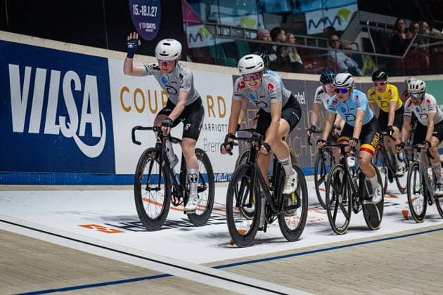 CLEVERS Marlene, SIGMUND Marla Sixdays Bremen 2026 Team 3 CLEVERS Marlene GER Black SIGMUND Marla GER Red Landscape horizontal Landscape Event Event Sixdays Bremen 2026 Category Category Cycling Track Cycling Sixdays Elite Women Location Location Europe Germany Bremen ÖVB Arena Discipline Teampresentation Distance m Date Date 11 01 2026 Sunday Day 3