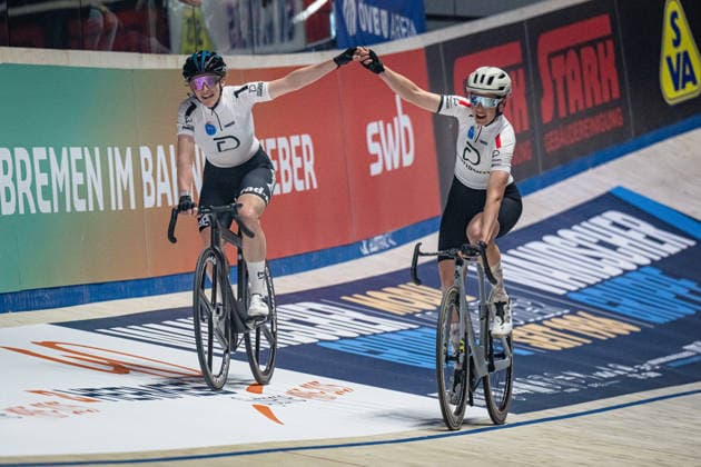BRAUßE Franziska, KASPER Romy Sixdays Bremen 2026 Team 1 BRAUßE Franziska GER Black KASPER Romy GER Red Landscape horizontal Landscape Event Event Sixdays Bremen 2026 Category Category Category Cycling Track Cycling Sixdays Elite Women Location Location Europe Germany Bremen ÖVB Arena Discipline Points Race Distance m Date Date 11 01 2026 Sunday Day 3