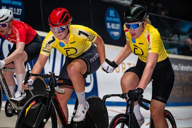 ROTTMANN Judith, RIESMEYER Linda Sixdays Bremen 2026 Team 7 ROTTMANN Judith GER Black RIESMEYER Linda GER Red Landscape horizontal Landscape Event Event Sixdays Bremen 2026 Category Category Cycling Track Cycling Sixdays Elite Women Location Location Europe Germany Bremen ÖVB Arena Discipline Madison Distance m Date Date 11 01 2026 Sunday Day 3