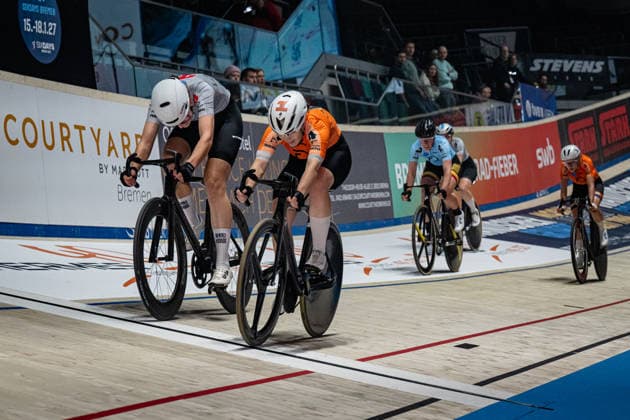 JÄHRIG Fabienne Sixdays Bremen 2026 Team 4 JÄHRIG Fabienne GER Black Landscape horizontal Landscape Event Event Sixdays Bremen 2026 Category Category Cycling Track Cycling Sixdays Elite Women Location Place Europe Germany Bremen ÖVB Arena Discipline Madison Distance m Date Date 11 01 2026 Sunday Day 3