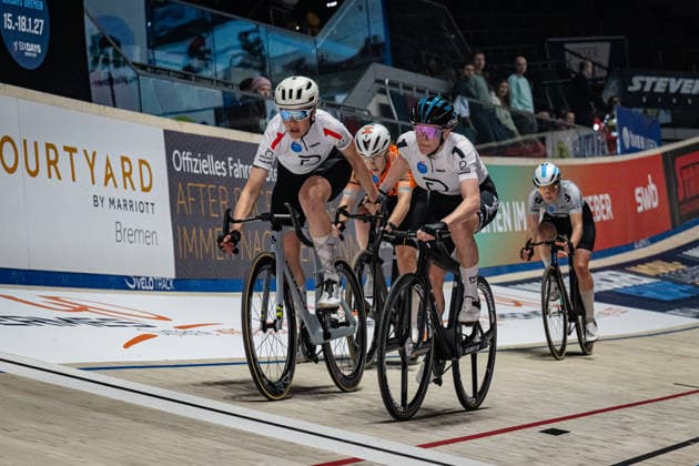 BRAUßE Franziska, KASPER Romy Sixdays Bremen 2026 Team 1 BRAUßE Franziska GER Black KASPER Romy GER Red Landscape horizontal Landscape Event Event Sixdays Bremen 2026 Category Category Category Cycling Track Cycling Sixdays Elite Women Location Location Europe Germany Bremen ÖVB Arena Discipline Madison Distance m Date Date 11 01 2026 Sunday Day 3