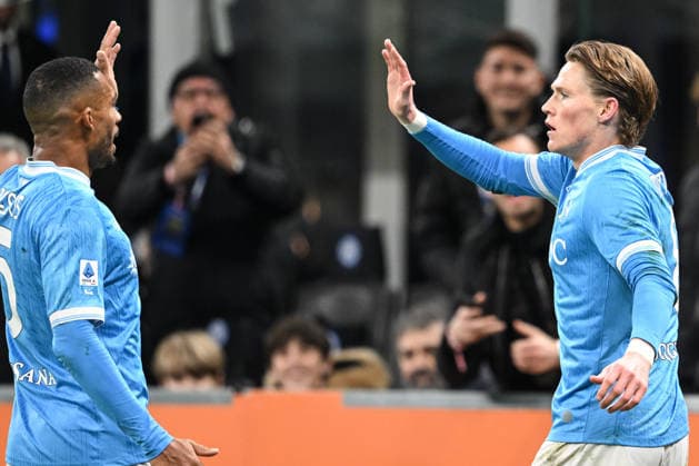 Scott McTominay of SSC Napoli celebrating after a goal during the Italian Serie A football match between Inter FC and SSC Napoli on January 11th, 2026 at Giuseppe Meazza San Siro Siro stadium in Milan, Italy. Photo Tiziano Ballabio  Copyright: xTizianoxBallabio IPAxSportx xipa-agency.netx xx IPA_69948863 IPA_Agency_IPA69948863