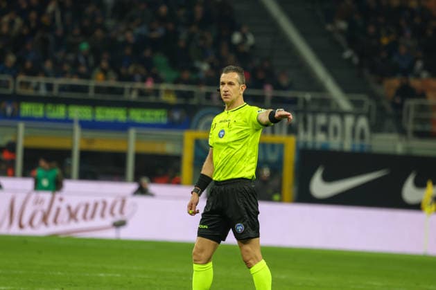 January 11, 2026, Milano, Lombardia, ITALIA: During the football match on January 11, 2026, valid for the Italian Serie A - 2025 26 championship in Milan at the San Siro Stadium between FC Inter Milan vs. SSC Napoli.In the photo: arbitro Doveri Milano ITALIA - ZUMAs236 20260111_aap_s236_061 Copyright: xFabioxSassox