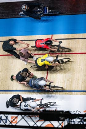 PRÖPSTER Alessa Catriona, EDMUNDS Rhian, WEBER Amy, GERAERTS Lonneke Sixdays Bremen 2026 Team 1 BOBRINK PRÖPSTER Alessa Catriona GER Team 2 VELO TRACK EDMUNDS Rhian GBR Team 3 BOBRINK WEBER Amy GER Team 4 VELO TRACK GERAERTS Lonneke NED Team 2 ZIJLAARD Ron NED Pacemaker Portrait format Portrait Portrait Event Event Event Sixdays Bremen 2026 Category Category Cycling Track Cycling Sixdays Elite Women Location Location Europe Germany Bremen ÖVB Arena Discipline Keirin Distance m Date Date 11 01 2026 Sunday Day 3