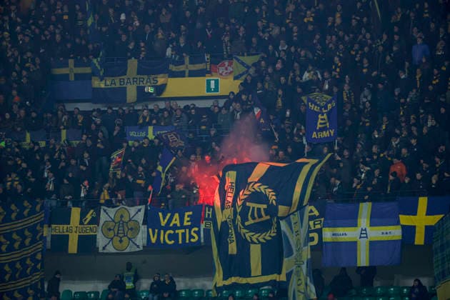 January 11, 2026, Verona, Italy: Hellas Verona s fans during the Italian Serie A soccer match Hellas Verona vs SS Lazio at Marcantonio Bentegodi Stadium.. Hellas Verona 0 - 1 SS Lazio Verona Italy - ZUMAs197 20260111_aaa_s197_200 Copyright: xEmanuelexPennacchiox
