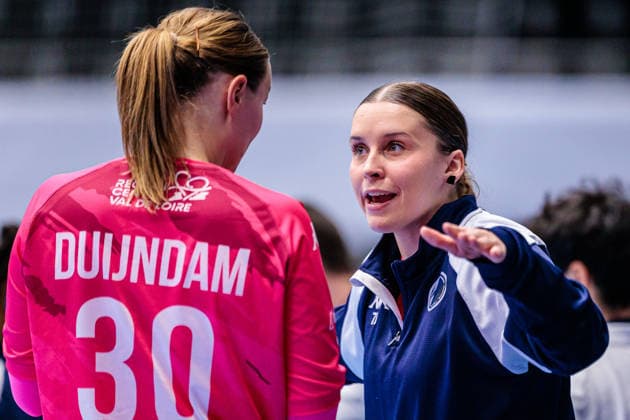 v l Rinka Duijndam Chambray Touraine Handball, 30 , Emma Perche Chambray Touraine Handball, 70 GER, HSG Blomberg Lippe GER vs Chambray Touraine Handball FRA , Handball, EHF European League Women, Group Phase, 11 01 2026 GER, HSG Blomberg Lippe GER vs Chambray Touraine Handball FRA , Handball, EHF European League Women, Group Phase, 11 01 2026 Lemgo Copyright: xEibner-Pressefoto JanxRollingerx EP_JSK