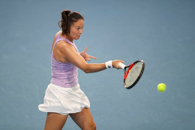 TENNIS ADELAIDE INTERNATIONAL, Daria Kasatkina of Australia in her match against Maria Sakkari of Greece during the Adelaide International at Memorial Drive Tennis Club in in Adelaide, Monday, January 12, 2026. ( NO ARCHIVING, EDITORIAL USE ONLY ADELAIDE SOUTH AUSTRALIA AUSTRALIA  Copyright: xMATTxTURNERx 20260112117760973535