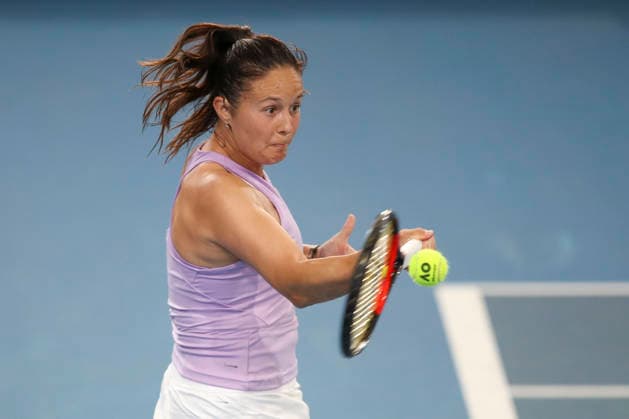 TENNIS ADELAIDE INTERNATIONAL, Daria Kasatkina of Australia in her match against Maria Sakkari of Greece during the Adelaide International at Memorial Drive Tennis Club in in Adelaide, Monday, January 12, 2026. ( NO ARCHIVING, EDITORIAL USE ONLY ADELAIDE SOUTH AUSTRALIA AUSTRALIA  Copyright: xMATTxTURNERx 20260112143665102795